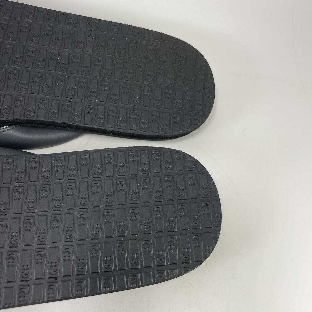 Sanuk Beer Cozy Grey Fabric Thong Sandals Womens Size 8 Yoga Mat Flip Flops - Picture 9 of 11